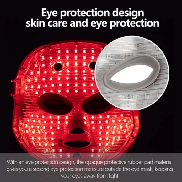 LED Face Mask 7 Colors Light Rejuvenation Facial Skin Care Mask (Rechargeable) - Picture 10 of 15